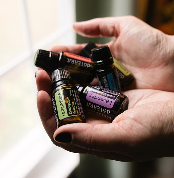 A handful of essential oil options that can be added into your massage session for aromatherapy.